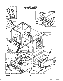 CABINET Diagram and Parts List for TGDL400WW0  Whirlpool Dryer