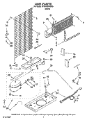 UNIT PARTS Diagram and Parts List for MTB1452VRW00  Whirlpool Refrigerator