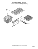 FREEZER SHELF PARTS Diagram and Parts List for KSSS36QTB04  KitchenAid Refrigerator