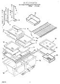 SHELF Diagram and Parts List for ET22RMXGN00  Whirlpool Refrigerator