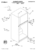 CABINET, LITERATURE Diagram and Parts List for CT14NKXKT01  Crosley Refrigerator