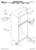CABINET PARTS Diagram and Parts List for ET4WSKXST00  Whirlpool Refrigerator