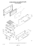 OVEN DOOR AND BROILER Diagram and Parts List for SF302ESRW5  Whirlpool Range