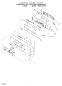CONTROL PANEL Diagram and Parts List for KEMS378GWH3  KitchenAid Microwave Oven Combo
