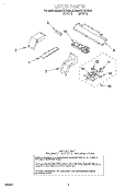 LATCH Diagram and Parts List for KEMS378GWH0  KitchenAid Microwave Oven Combo