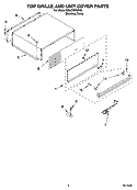 TOP GRILLE AND UNIT COVER PARTS Diagram and Parts List for KBLC36FMS02  KitchenAid Refrigerator
