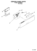 CONTROL PANEL PARTS Diagram and Parts List for KUDU03FTPA0  KitchenAid Dishwasher