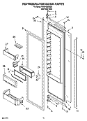 REFRIGERATOR DOOR PARTS Diagram and Parts List for KSSP48QMS02  KitchenAid Refrigerator