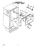 LINER Diagram and Parts List for 3ET22DKXBW00  Whirlpool Refrigerator
