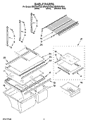 SHELF PARTS Diagram and Parts List for ER9FHKXTS00  Whirlpool Refrigerator