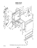 DOOR Diagram and Parts List for DU8116XT3  Whirlpool Dishwasher