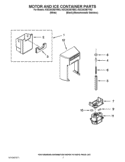 MOTOR AND ICE CONTAINER PARTS Diagram and Parts List for KSC24C8EYB02  KitchenAid Refrigerator