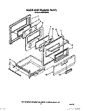 DOOR AND DRAWER Diagram and Parts List for RF3305XXN0  Whirlpool Range