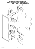 REFRIGERATOR DOOR PARTS Diagram and Parts List for GC3JHAXTB01  Whirlpool Refrigerator