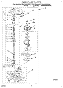 GEARCASE Diagram and Parts List for LLV7233AW0  Whirlpool Washer
