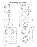 AGITATOR, BASKET AND TUB Diagram and Parts List for LA5700XTG0  Whirlpool Washer