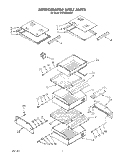 REFRIGERATOR SHELF Diagram and Parts List for KSSS36DAW01  KitchenAid Refrigerator