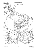 SECTION Diagram and Parts List for LER5638AN0  Whirlpool Dryer