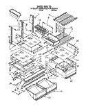 SHELF, LIT/OPTIONAL Diagram and Parts List for KTRS20KAWH01  KitchenAid Refrigerator
