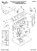 TOP AND CONSOLE, LIT/OPTIONAL Diagram and Parts List for LGC6848AZ2  Whirlpool Dryer