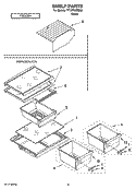 SHELF PARTS, OPTIONAL PARTS Diagram and Parts List for TT18TKXSB00  Estate Refrigerator