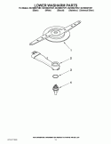 LOWER WASHARM PARTS Diagram and Parts List for DU1055XTVB7  Whirlpool Dishwasher