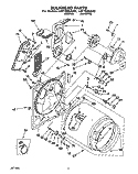 SECTION Diagram and Parts List for LEP7858AW0  Whirlpool Dryer