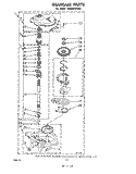 GEARCASE Diagram and Parts List for LA5000XPW4  Whirlpool Washer