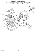 INTERNAL OVEN PARTS Diagram and Parts List for KEBC207KSS03  KitchenAid Wall Oven