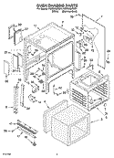 OVEN CHASSIS PARTS Diagram and Parts List for YGR556LRKP1  Whirlpool Range