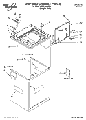 TOP AND CABINET PARTS Diagram and Parts List for 3XGSC9455JQ6  Whirlpool Washer