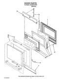 DOOR PARTS Diagram and Parts List for KESS907XSP01  KitchenAid Range