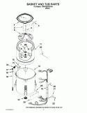 BASKET AND TUB PARTS Diagram and Parts List for 7MWTW5700YW1  Whirlpool Washer
