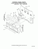 CONTROL PANEL PARTS Diagram and Parts List for YRF263LXTB0  Whirlpool Range