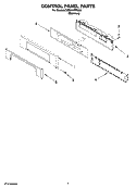 CONTROL PANEL PARTS Diagram and Parts List for GBS307PRS02  Whirlpool Wall Oven