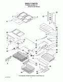 SHELF PARTS Diagram and Parts List for 6GX0FHDXXY2  Whirlpool Refrigerator