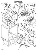 LINER PARTS Diagram and Parts List for GAFZ21XXRK01  Whirlpool Refrigerator