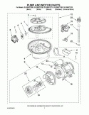PUMP AND MOTOR PARTS Diagram and Parts List for DU1055XTVB0  Whirlpool Dishwasher