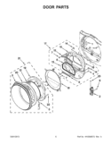 Part Location Diagram of W10564641 Whirlpool DOOR