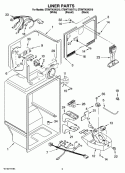 LINER PARTS Diagram and Parts List for ET8WTKXKT10  Whirlpool Refrigerator