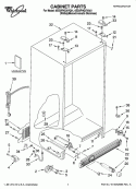 CABINET PARTS Diagram and Parts List for 6ED2FHGXVQ01  Whirlpool Refrigerator