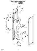 FREEZER DOOR PARTS Diagram and Parts List for KSRG25FKSS15  KitchenAid Refrigerator