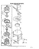 PUMP AND MOTOR Diagram and Parts List for WU6850V1  Roper Dishwasher