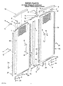 DOOR Diagram and Parts List for PVWC600JY0  Whirlpool Cabinet