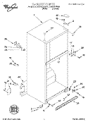 CABINET Diagram and Parts List for 8ET20NKXFW01  Whirlpool Refrigerator