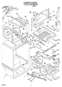 LINER Diagram and Parts List for 5VET1DTKLQ01  Whirlpool Refrigerator