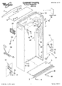 CABINET PARTS Diagram and Parts List for PVBM600LY1  Whirlpool Cabinet