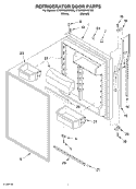 REFRIGERATOR DOOR Diagram and Parts List for KTRP19KKWH00  KitchenAid Refrigerator