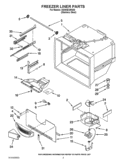 FREEZER LINER PARTS Diagram and Parts List for IX5HHEXWS08  Whirlpool Refrigerator