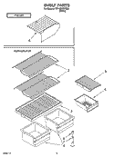 SHELF PARTS, OPTIONAL PARTS Diagram and Parts List for RT14BKXKQ05  Roper Refrigerator